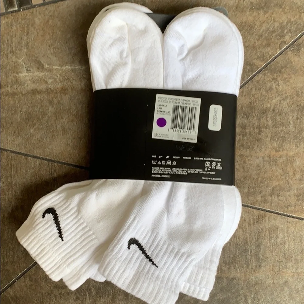 NIKE EVERYDAY COTTON CUSHIONED ANKLE 6 pairs socks